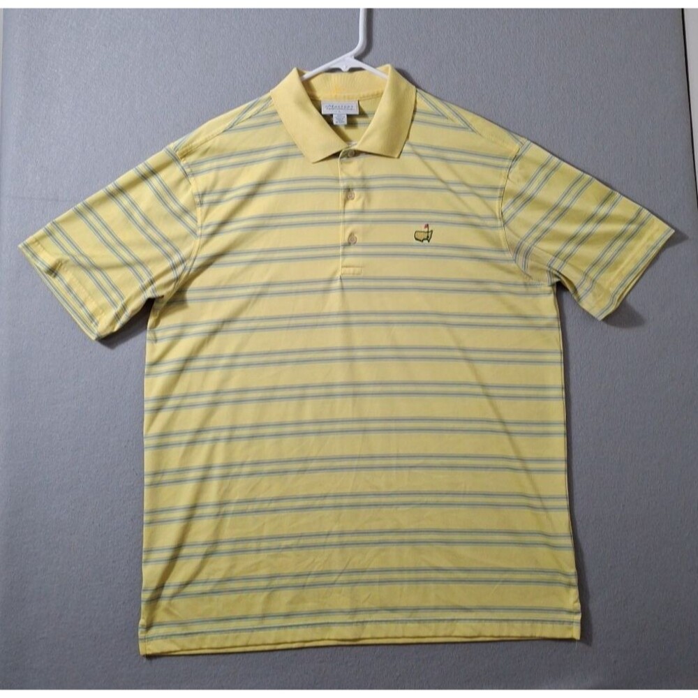 Masters Performance Golf Polo Shirt Men's Large Agusta National Striped